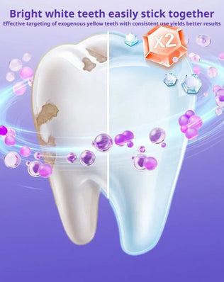 Purple Teeth Whitening Strips - 42 Pairs Professional Kit