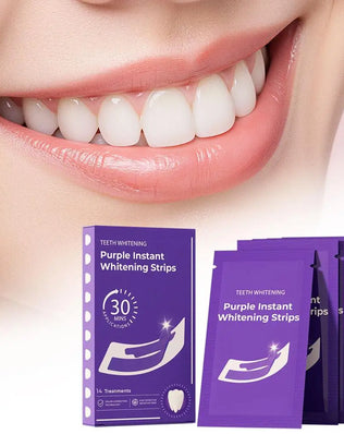 Purple Teeth Whitening Strips - 42 Pairs Professional Kit