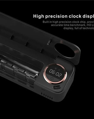 UV Toothbrush Sterilizer with LED Display - Rechargeable Wall Mount Holder