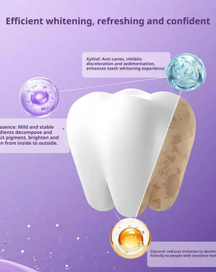 Purple Teeth Whitening Strips - 42 Pairs Professional Kit